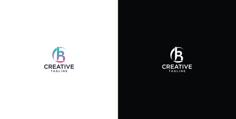 smart bulb tech logo design, creative idea, digital logo technology, initial logo design B © micky_adb01