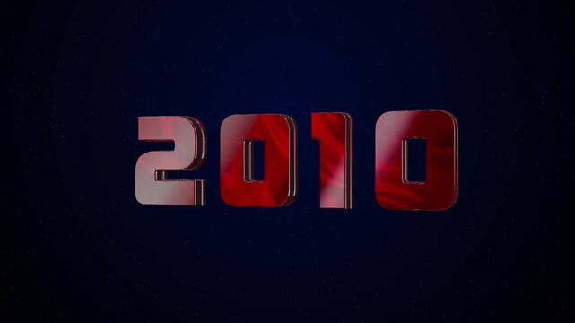 2010 Historical Year Animation - Cinematic Metallic Text