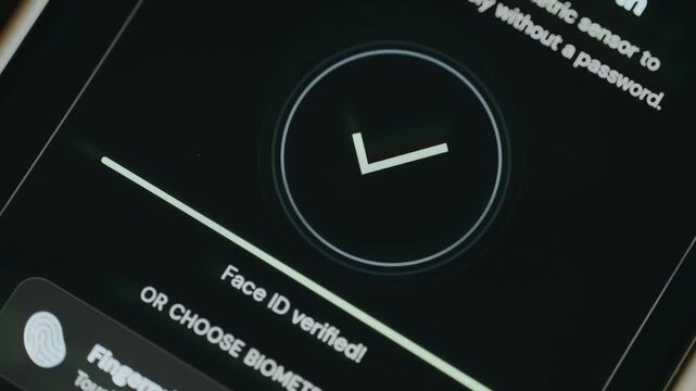 Biometric verification, Face ID login system