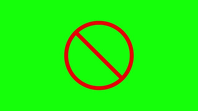 No hate symbol on green background