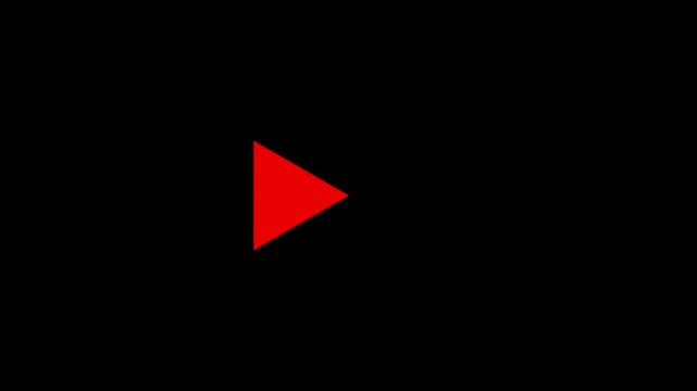 Red Play Icon Button Animation on Black Background