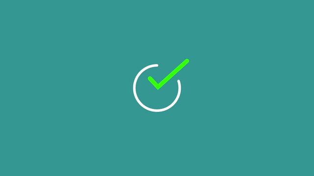 Password Entry and Successful Login Verification Animation on Teal Background