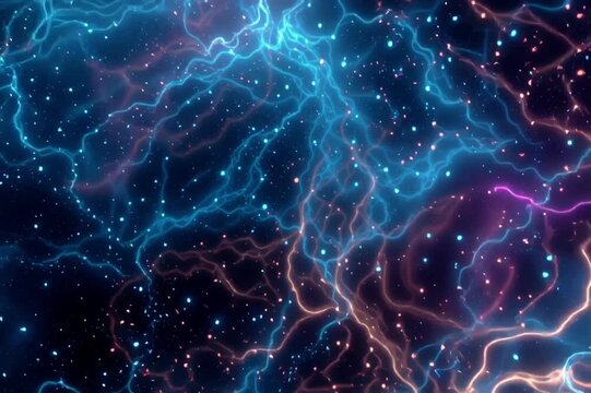 neon energy fields, AI generated video