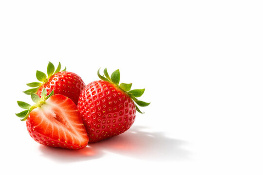 strawberry on white background
