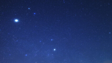 Constellations and Milky Way stars on a dark countryside skies. © astrosystem