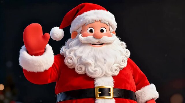 Santa Claus in red suit