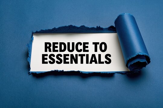 Reduce to Essentials a Core Tenet of Minimalism and Focus