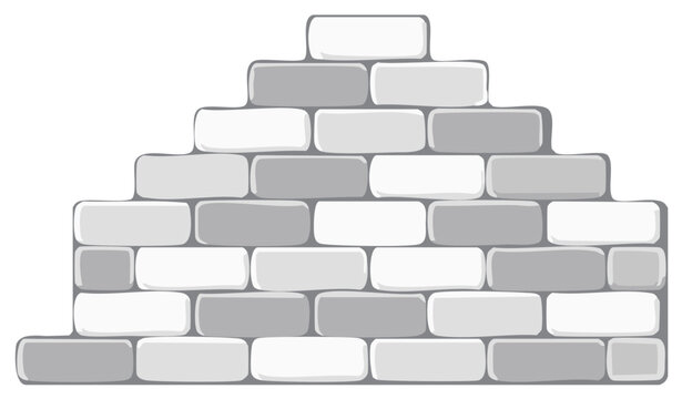 Simple Stone Brick Wall Growing in Height with Alternating Color Stacked Formation
