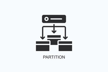 Fototapeta premium Partition Icon Or Logo Isolated Vector Illustration
