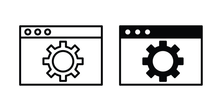 Backend icon for ui design. Vector Eps10