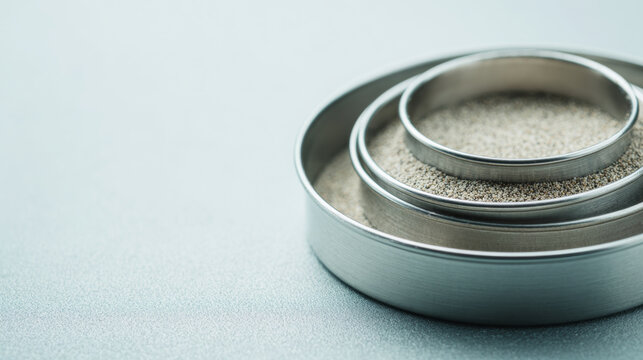 Metal sieves with fine powder