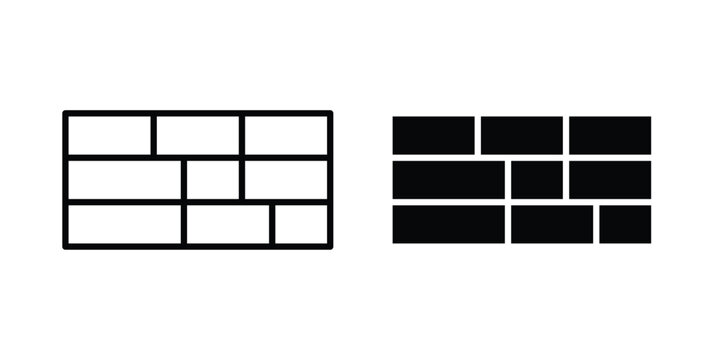 Brickwall icon for ui design. Vector Eps10