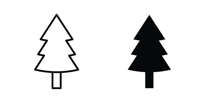Christmas tree icon for ui design. Vector Eps10