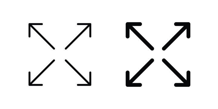 Expand arrows icon for ui design. Vector Eps10