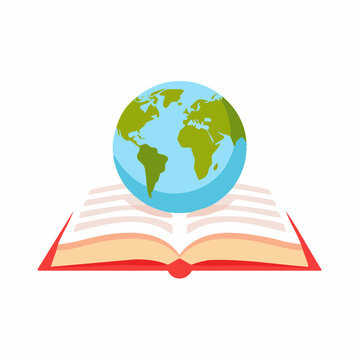Open Book with Globe Icon
