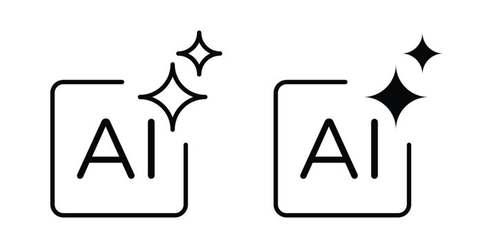 Generative Ai icon for ui design. Vector Eps10