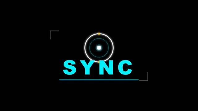 Abstract digital synchronization concept graphic for modern technology and data flow illustration, representing unity and connectivity across systems