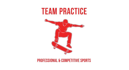 Obraz premium Dynamic Skateboarder Performing Tricks During Team Practice Session For Competitive Sports