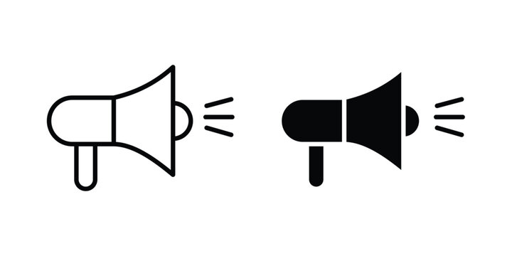 Megaphone speaker icon for ui design. Vector Eps10