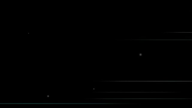 High quality 4K seamless abstract background loop. Features elegant glowing horizontal light streaks and floating glowing bokeh particles. Perfect for luxury branding, awards ceremonies, cinematic 