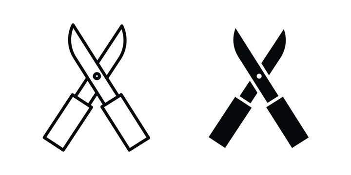 Pruning shears icon for ui design. Vector Eps10