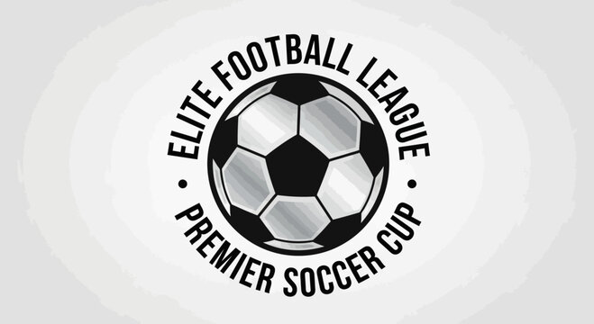 Elite Football League Premier Soccer Cup Logo Design for Sports Tournaments and Competitions