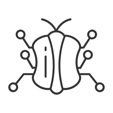 Bug linear icon