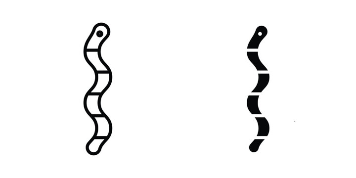 Worm icon for ui design. Vector Eps10