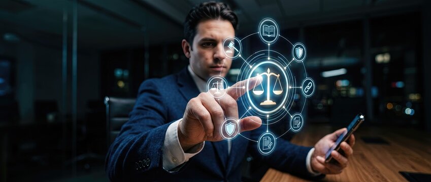 Legal consultation action office location digital interface content modern environment professional viewpoint law and technology concept for enhanced seo visibility