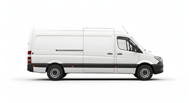 Delivery Van for Logistics and Transportation Services White Cargo Van Perfect for Courier Services and Commercial Vehicle Needs 100 150 Characters