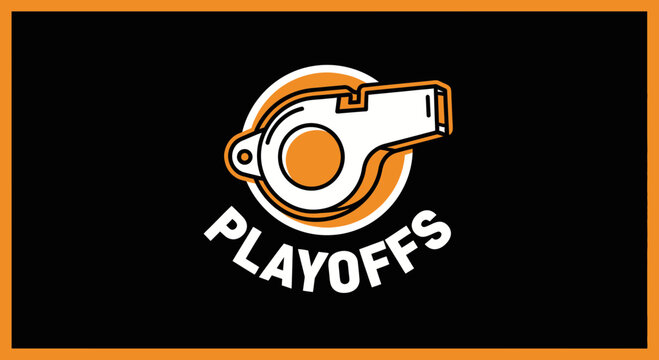 Graphic Playoff Whistle Symbolizing Competition and Athletic Championship Events