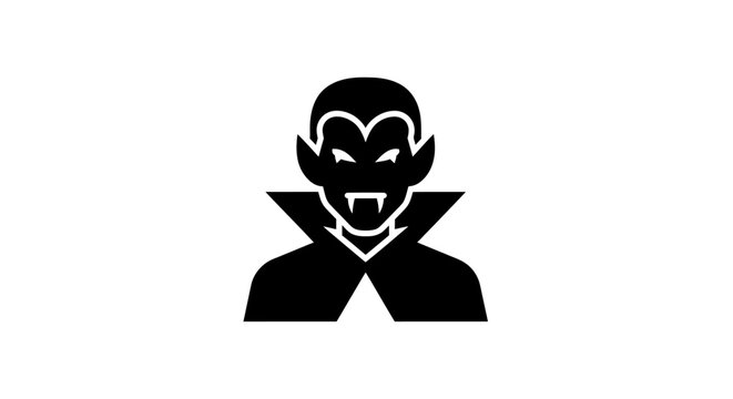 Black silhouette of a vampire character.
