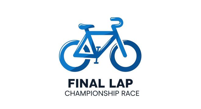 Iconic Blue Bicycle Design Representing A Championship Race for Sports Enthusiasts