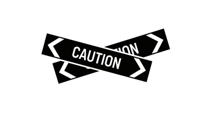 Obraz premium Caution warning sign label symbol.