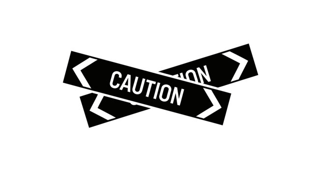 Caution warning sign label symbol.