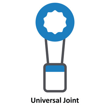 Universal Joint Vector Icon which can easily modify or edit