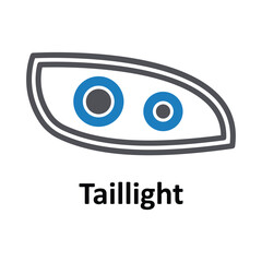 Taillight Vector Icon which can easily modify or edit © Design Linker