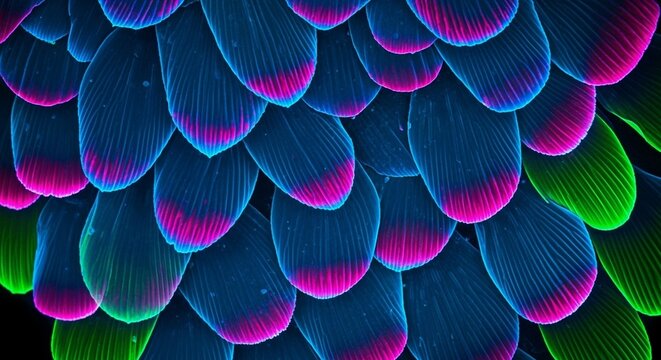 Butterfly wing scale electron microscope pattern - Seamless Pattern for Commercial Use