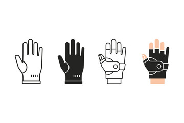 Obraz premium Glove Icons Collection