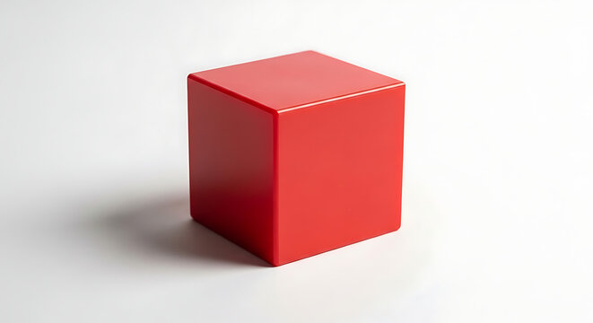 3d red cube