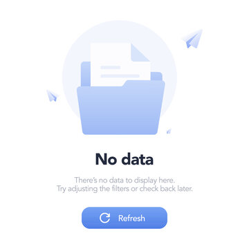 No data empty state UI. vector illustration