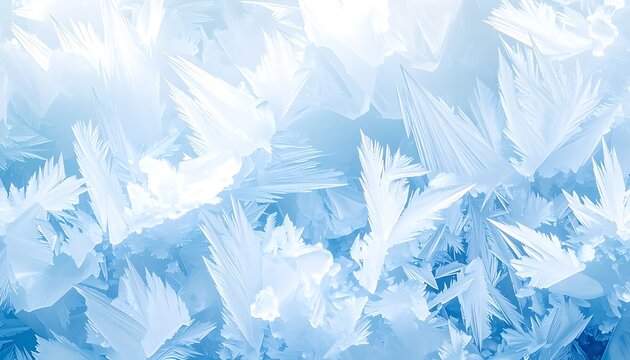 Frozen Ice Crystal Formations Background Texture.