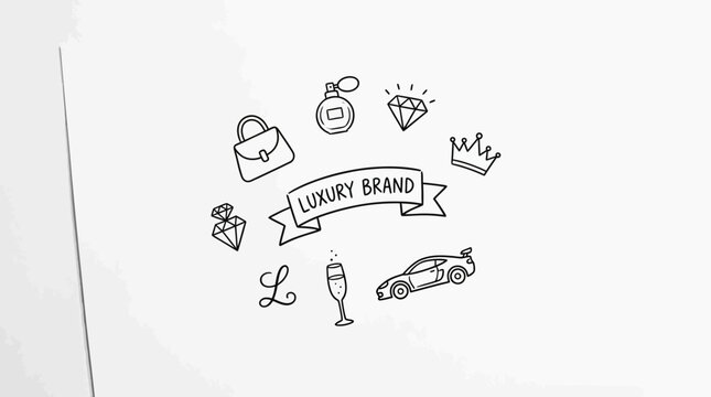 Luxury brand logo design elements.