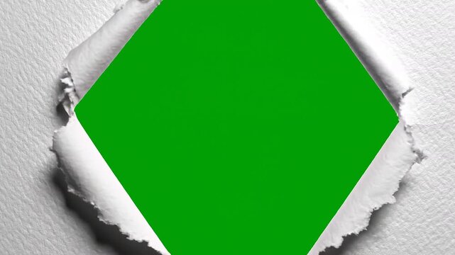 Paper Tear Transition with Green Screen Alpha Channel.