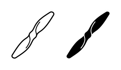 Airplane Propeller Icons, Aviation Engine Blades, Vector Graphics for Aerospace and Flight Concepts, Simple Outline and Solid Fill © Mahfuzur