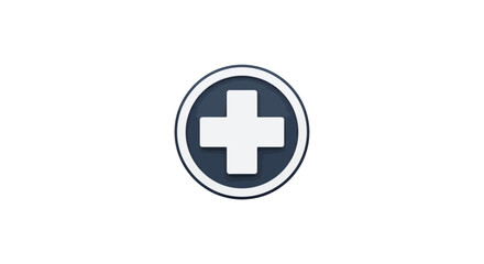 Fototapeta premium Medical cross symbol on white background.