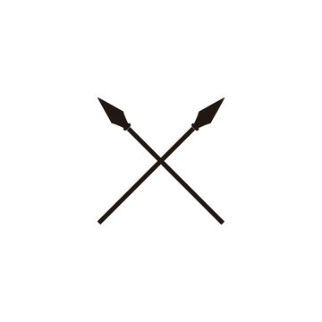 Spear letter X geometric symbol simple logo vector