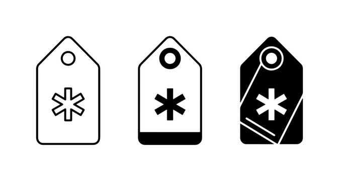 Medical Star of Life Icons, Emergency Healthcare Symbols, First Aid Caduceus Badges, Vector Graphics for Health Services