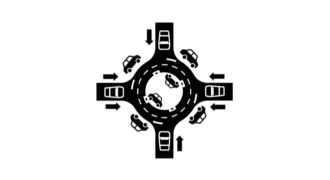 Traffic Circle Road Junction Design.