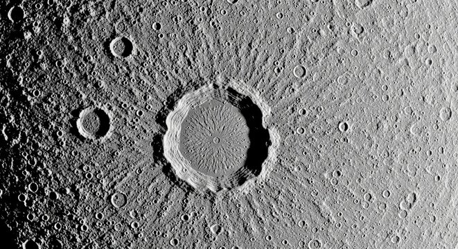 Grey moon crater and regolith surface - Illustration for Commercial Use